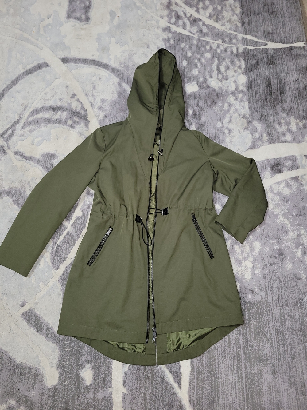 Xleo Olive Green Hooded Fall Jacket Soze L